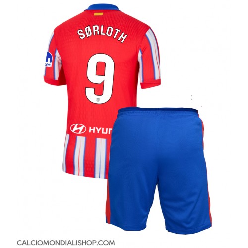 Maglie da calcio Atletico Madrid Alexander Sorloth #9 Prima Maglia Bambino 2024-25 Manica Corta (+ Pantaloni corti)